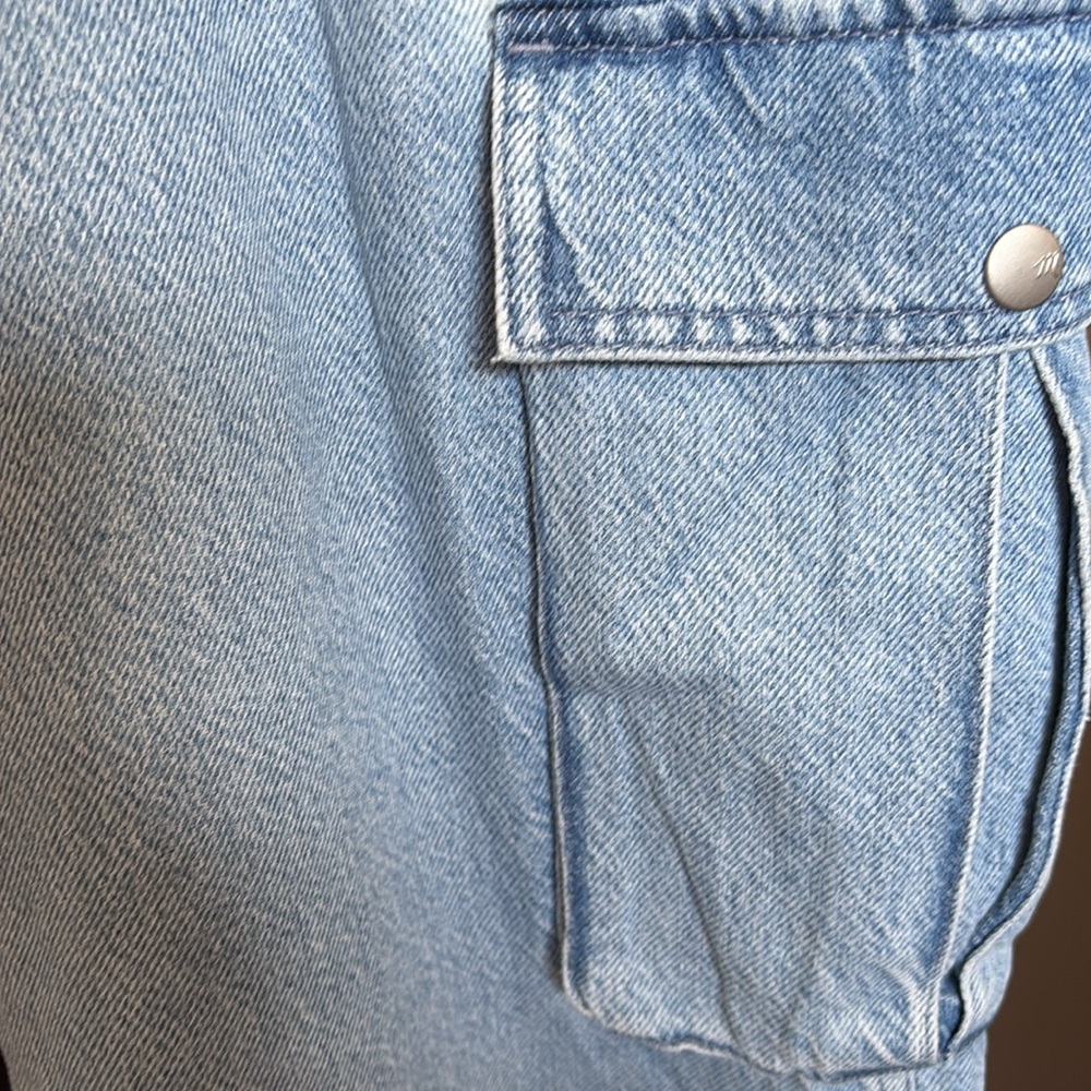 NWT Madewell Low-Slung Straight Cargo Light Wash Jeans Sz 30 - Picture 9 of 15